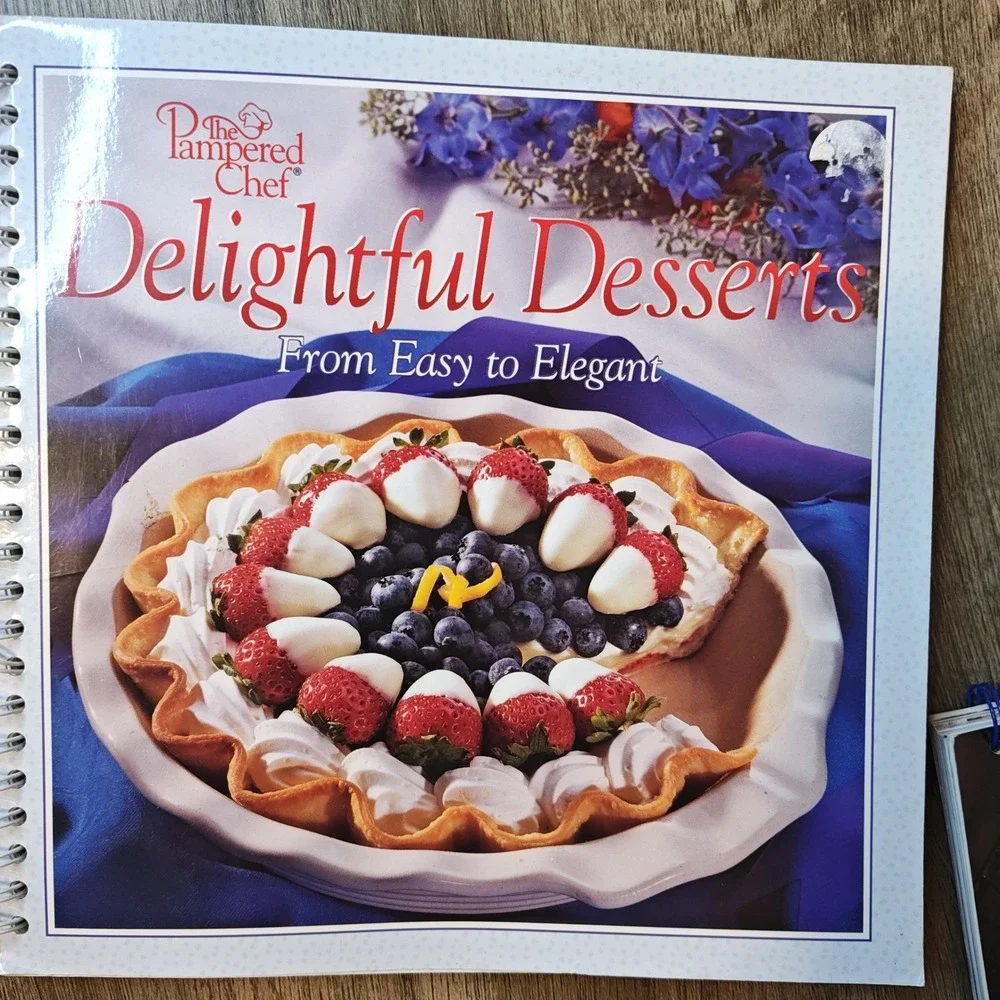 Pampered Chef Cookbook Set 4 Books OS Multicolor Spiral‎ Bound Recipe Collection
